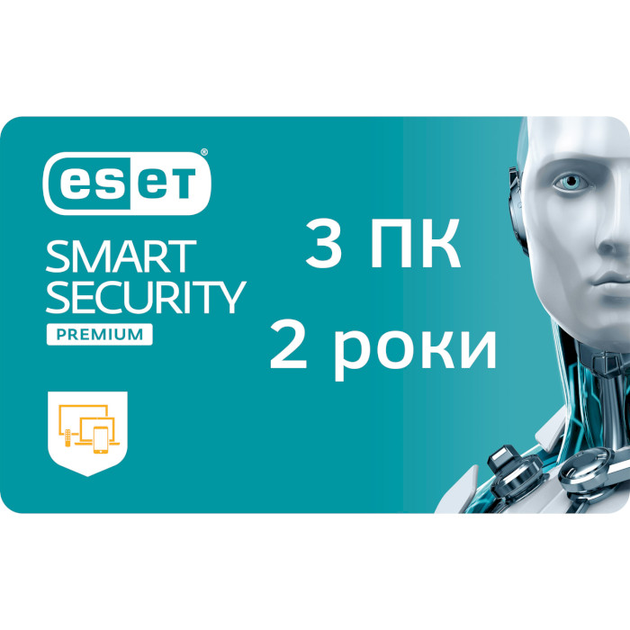 Продовження ліцензії ESET Smart Security Premium (3 ПК, 2 роки) (EKESSP_2Y_3PC_R)