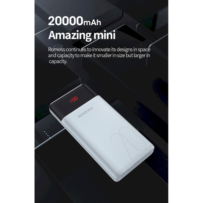 Повербанк ROMOSS LT 20PS 20000mAh White (PLM20-102-1131H)