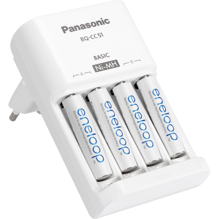 Зарядний пристрій PANASONIC Eneloop Basic BQ-CC51 + 4 x AA 2000 mAh (K-KJ51MCD40E)