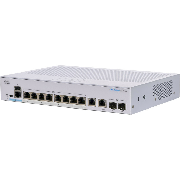 Комутатор CISCO Business 250-8T-E-2G (CBS250-8T-E-2G-EU)