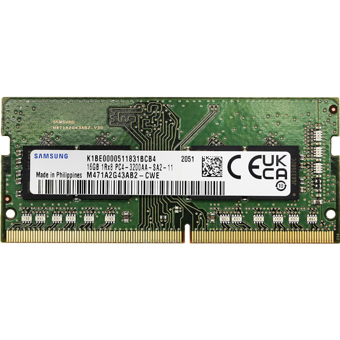 Модуль пам'яті SAMSUNG SO-DIMM DDR4 3200MHz 16GB (M471A2G43AB2-CWE)