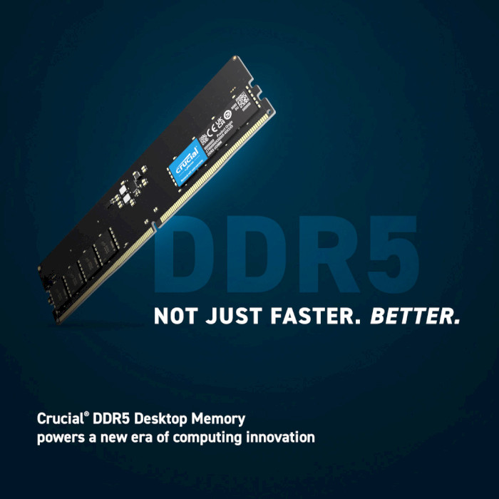 Модуль пам'яті CRUCIAL DDR5 4800MHz 8GB (CT8G48C40U5)