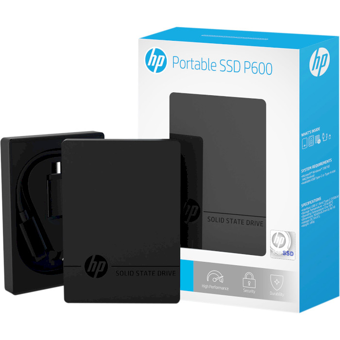 Портативный SSD диск HP P600 250GB USB3.1 (3XJ06AA)