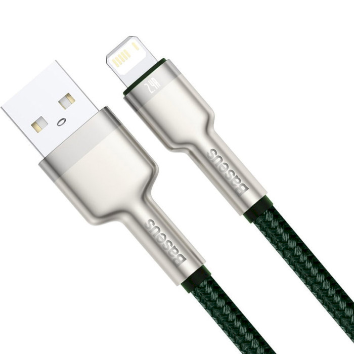 Кабель BASEUS Cafule Metal Data Cable USB for Lightning 2м Green (CALJK-B06)