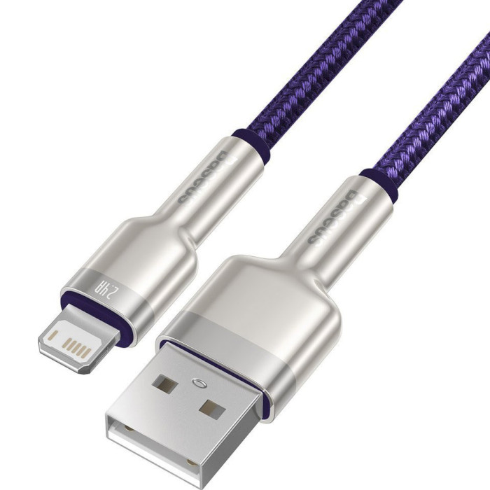 Кабель BASEUS Cafule Metal Data Cable USB for Lightning 1м Purple (CALJK-A05)