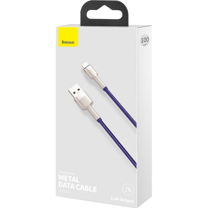 Кабель BASEUS Cafule Metal Data Cable USB for Lightning 1м Purple (CALJK-A05)