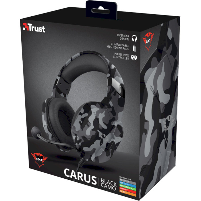 Навушники геймерскі TRUST Gaming GXT 323K Carus Black Camo (24320)