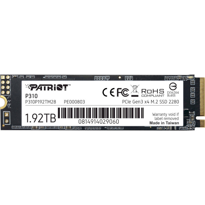 SSD диск PATRIOT P310 1.92TB M.2 NVMe (P310P192TM28)