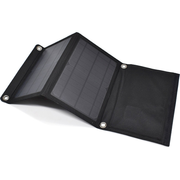 Портативна сонячна панель POWERPLANT 14W 2xUSB-A (PB930555)