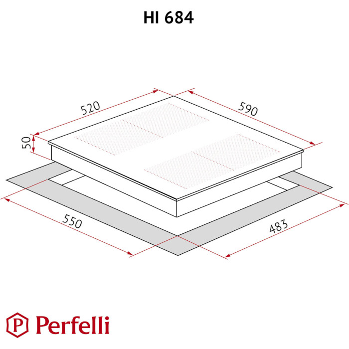 Варочная поверхность индукционная PERFELLI HI 684 WH