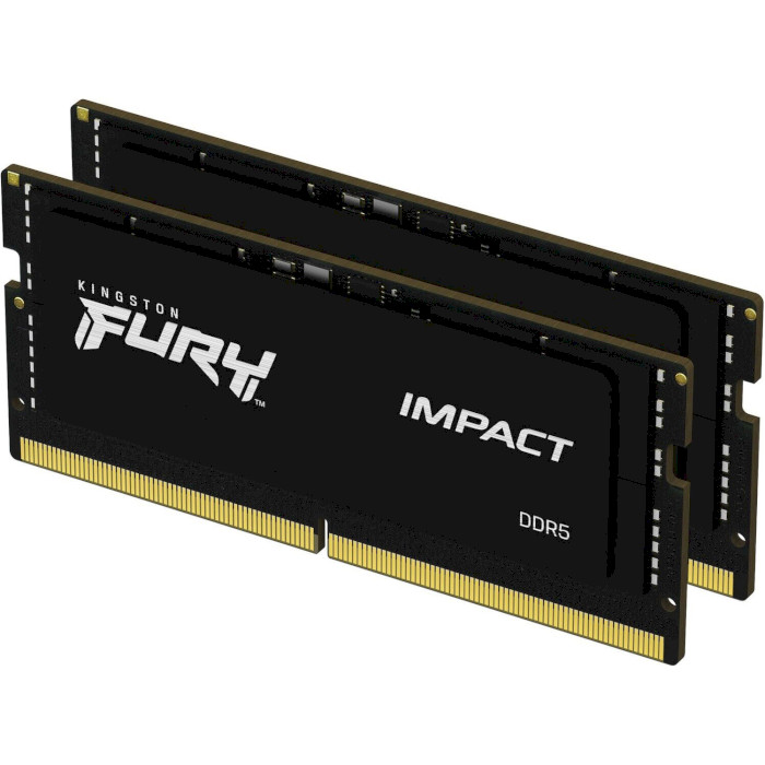 Модуль памяти KINGSTON FURY Impact SO-DIMM DDR5 4800MHz 32GB Kit 2x16GB (KF548S38IBK2-32)