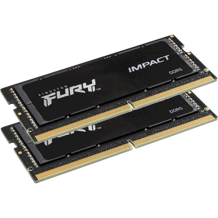 Модуль пам'яті KINGSTON FURY Impact SO-DIMM DDR5 4800MHz 32GB Kit 2x16GB (KF548S38IBK2-32)