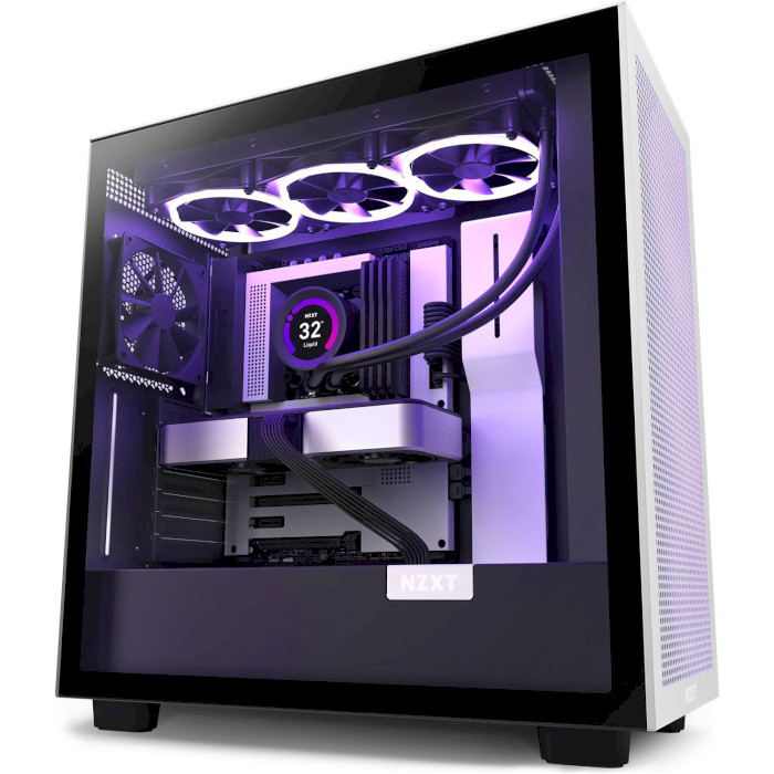 Корпус NZXT H7 Flow Matte White/Matte Black (CM-H71FG-01)