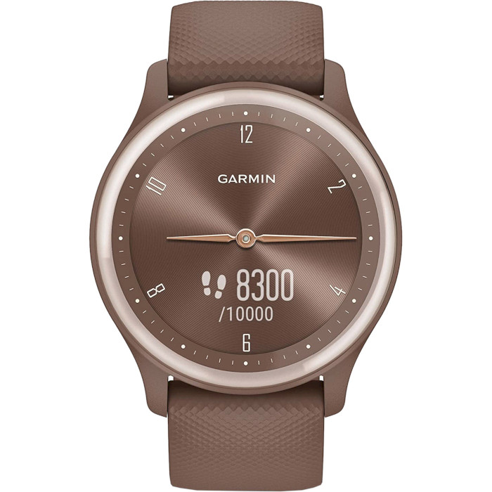 Смарт-годинник GARMIN Vivomove Sport Cocoa Case and Silicone Band with Peach Gold Accents (010-02566-02)
