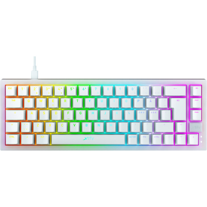 Клавиатура XTRFY K5 Compact RGB UA Transparent White (K5-RGB-CPT-TPWHITE-R-UKR)