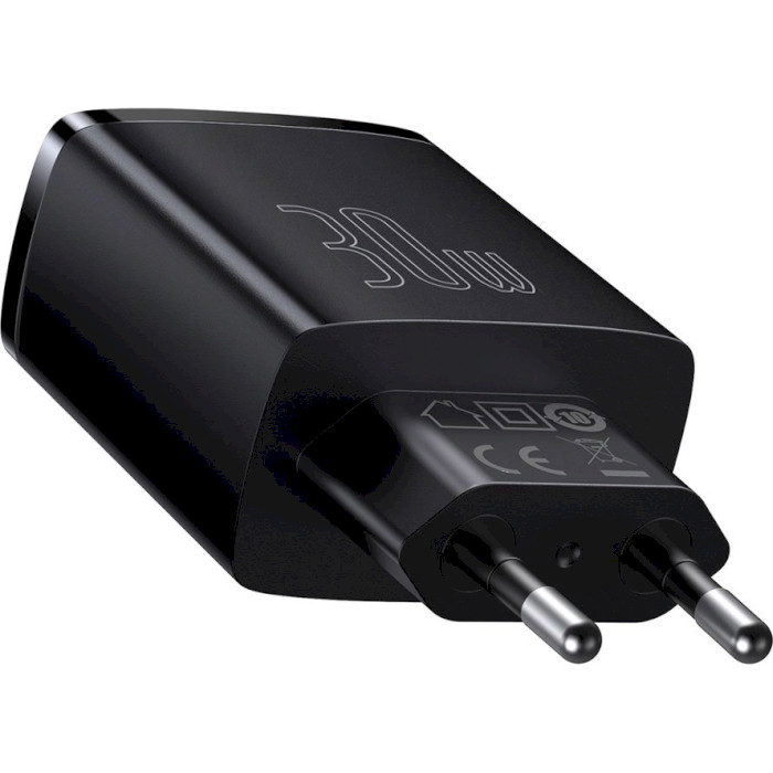 Зарядний пристрій BASEUS Compact Quick Charger 2U+C 30W Black (CCXJ-E01)