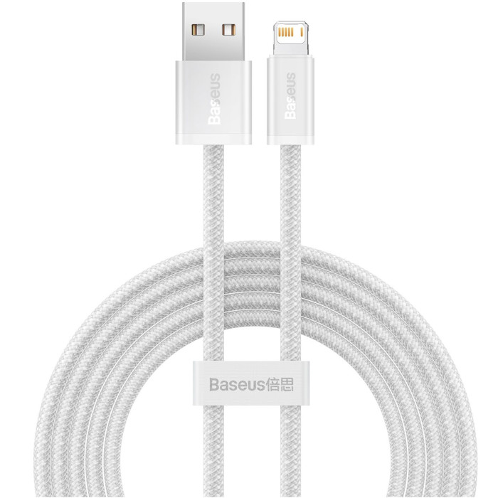 Кабель BASEUS Dynamic Series Fast Charging Data Cable USB to iP 2.4A 2м White (CALD000502)