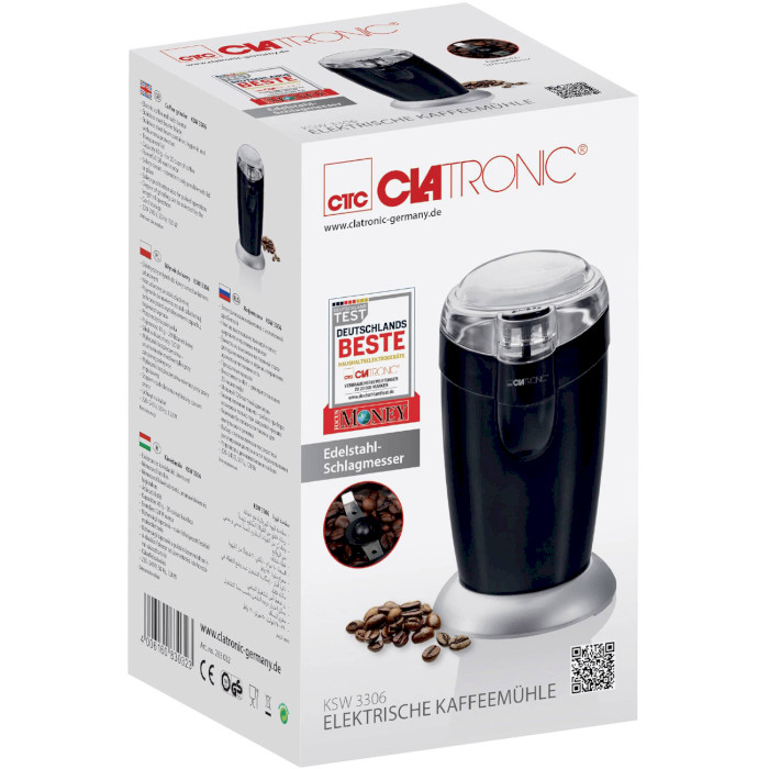 Кофемолка CLATRONIC KSW 3306 Black (283032)