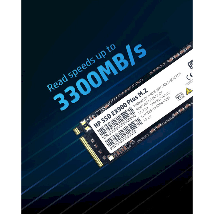 SSD диск HP EX900 Plus 256GB M.2 NVMe (35M32AA#ABB)