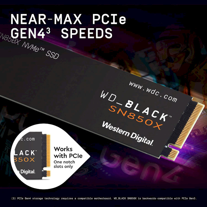 SSD диск WD Black SN850X 2TB M.2 PCIe (WDS200T2X0E)