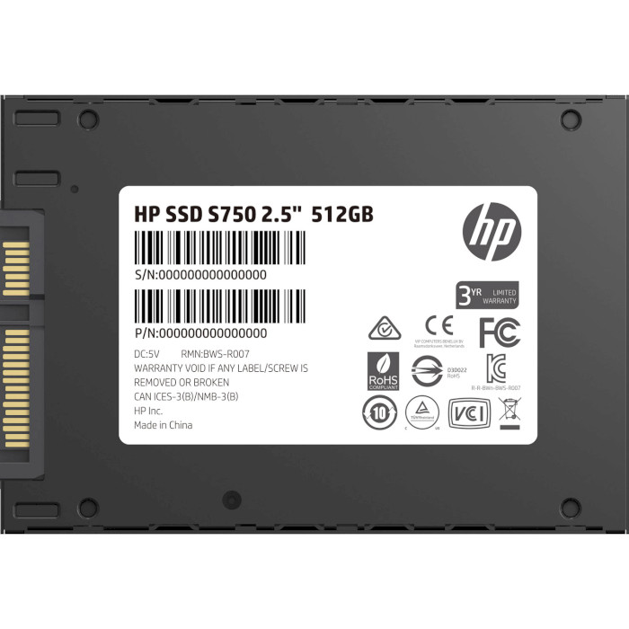 SSD диск HP S750 512GB 2.5" SATA (16L53AA)