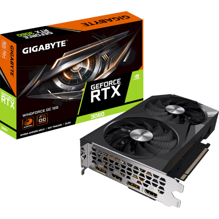 Відеокарта GIGABYTE GeForce RTX 3060 WindForce OC 12G V2 (GV-N3060WF2OC-12GD 2.0)