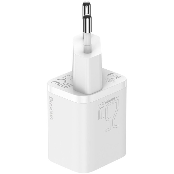 Зарядний пристрій BASEUS Super Si Quick Charger 1C 25W White (CCSP020102)