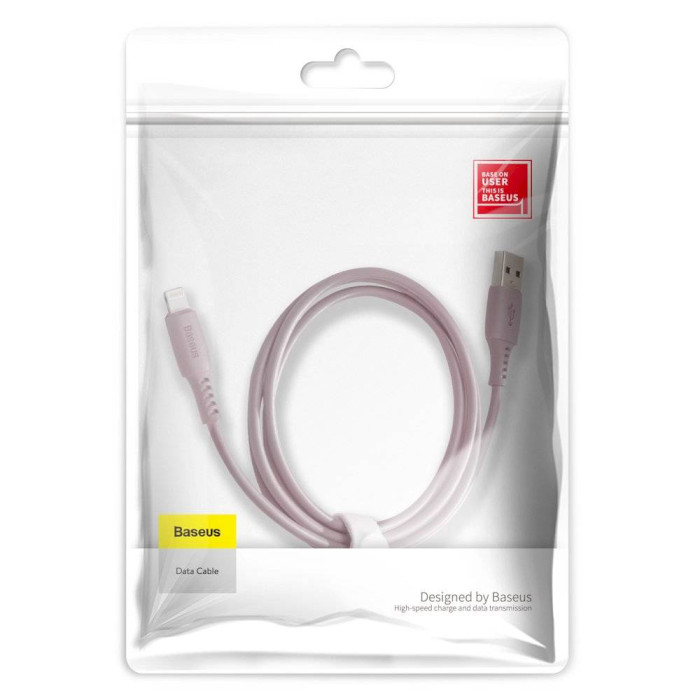 Кабель BASEUS Colourful Cable USB to Lightning 2.4A 1.2м Pink (CALDC-04)