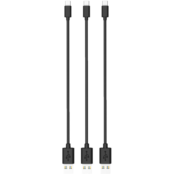 Кабель TIMSTOOL Charge & Sync USB to Micro-USB 3-pack 0.21м Black (DC21-MU-BL)