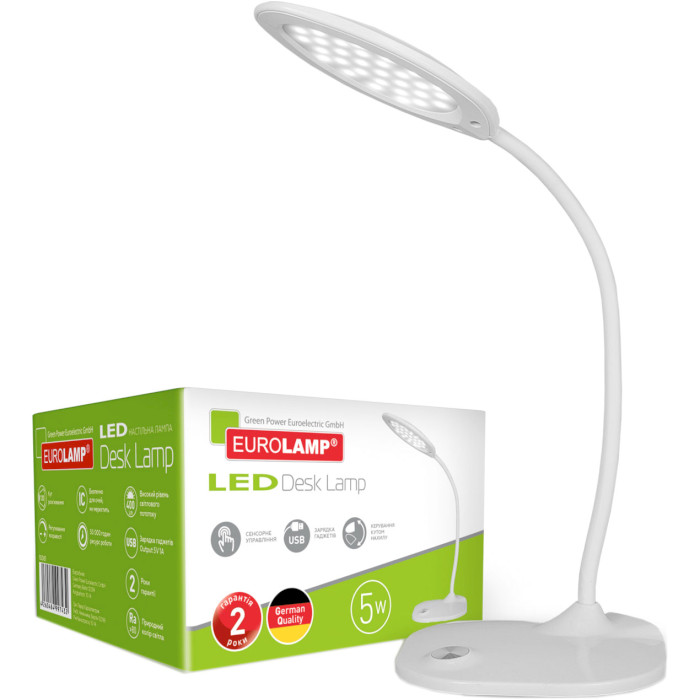 Лампа настільна EUROLAMP LED-TLG-4 White