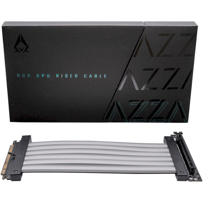 Райзер для вертикального встановлення відеокарти AZZA ARGB PCI-e 3.0 Riser Cable 180-degree Female Head (ACAZ-20R-I)