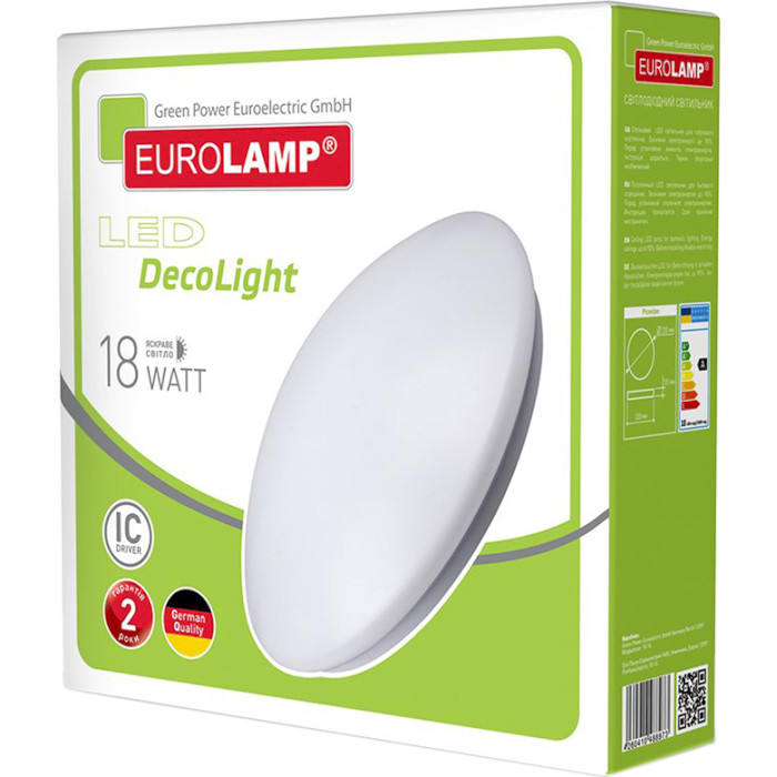 Світильник EUROLAMP LED DecoLight Round New 18W 4000K (LED-NLR-18/4(F)NEW)