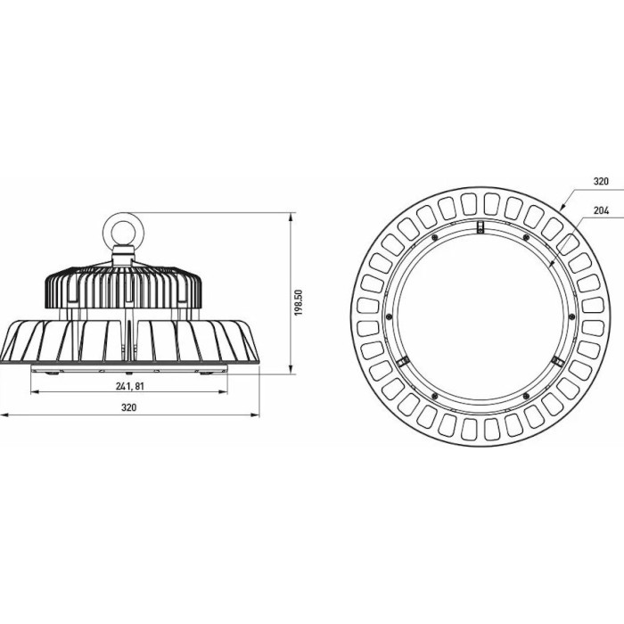 Світильник індустріальний EUROLAMP LED UFO IP65 240W 5000K (LED-UFO-240/50)