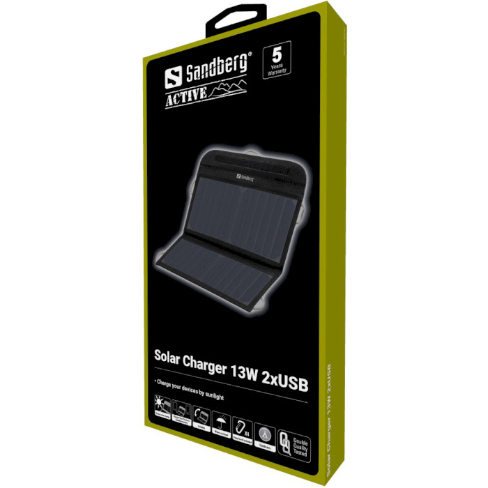 Портативная солнечная панель SANDBERG Foldable Solar Charger 2xUSB 13W (420-40)
