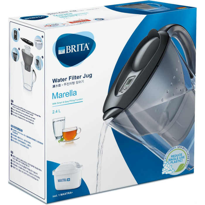 Фильтр-кувшин для воды BRITA Marella Memo MX Graphite 2.4л (1039272)