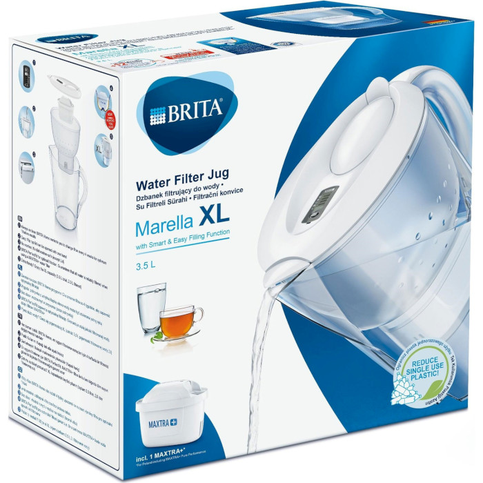 Фильтр-кувшин для воды BRITA Marella XL Memo MX White 3.5л (1039275)