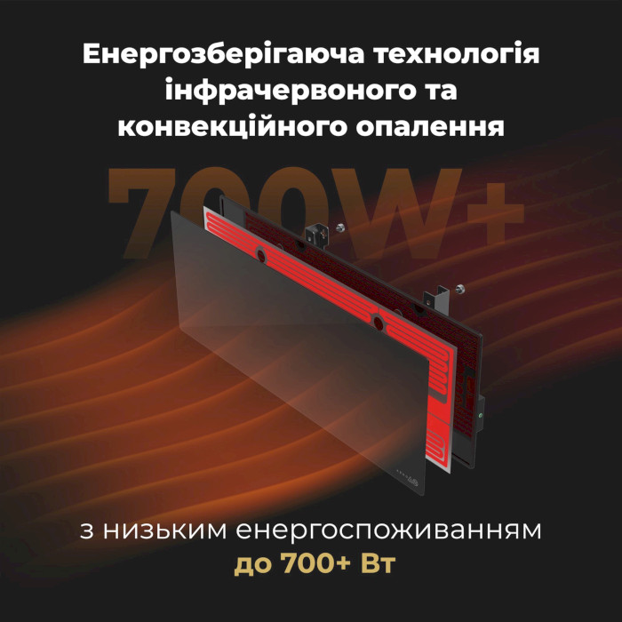 Инфракрасный конвектор AENO Premium Eco Smart Heater Black, 700 Вт (AGH0002S)