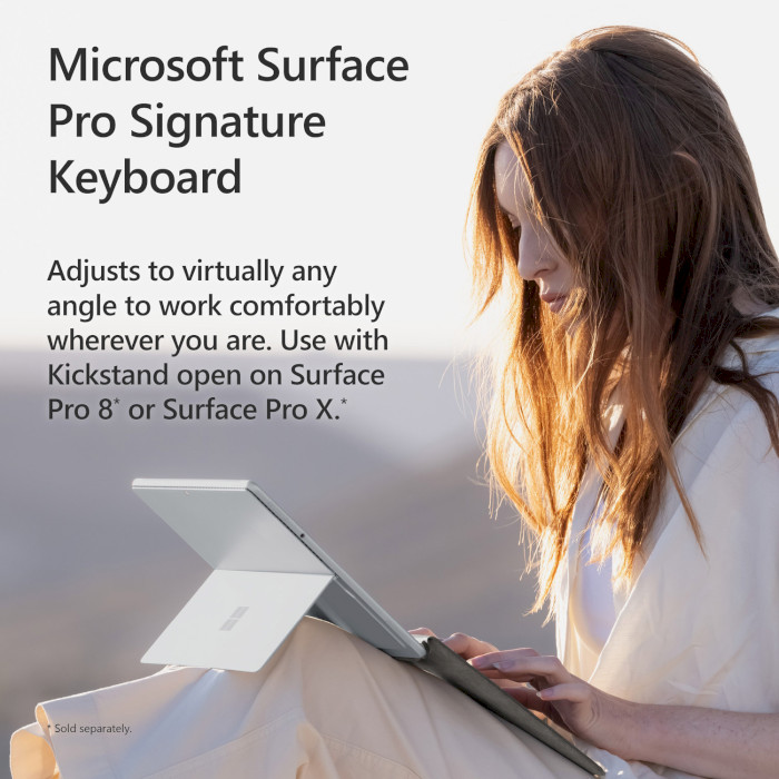 Клавиатура для планшета MICROSOFT Surface Pro Signature Keyboard Cover Ice Blue (8XA-00041)