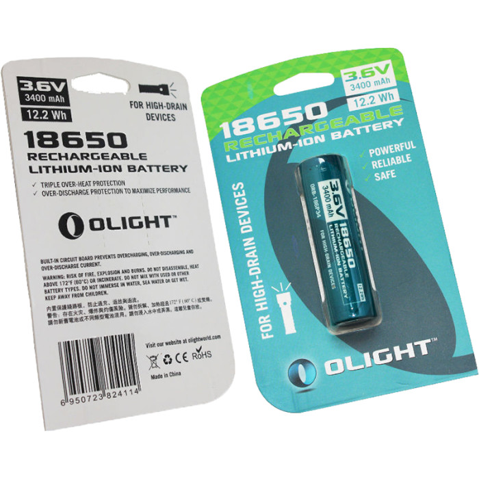 Акумулятор OLIGHT Li-Ion 18650 3400mAh 3.6V (ORB2-186L34)