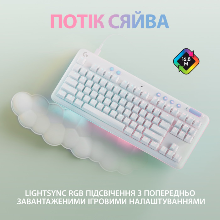 Клавиатура LOGITECH G713 TKL Tactile Switch UA Off-White (920-010422)