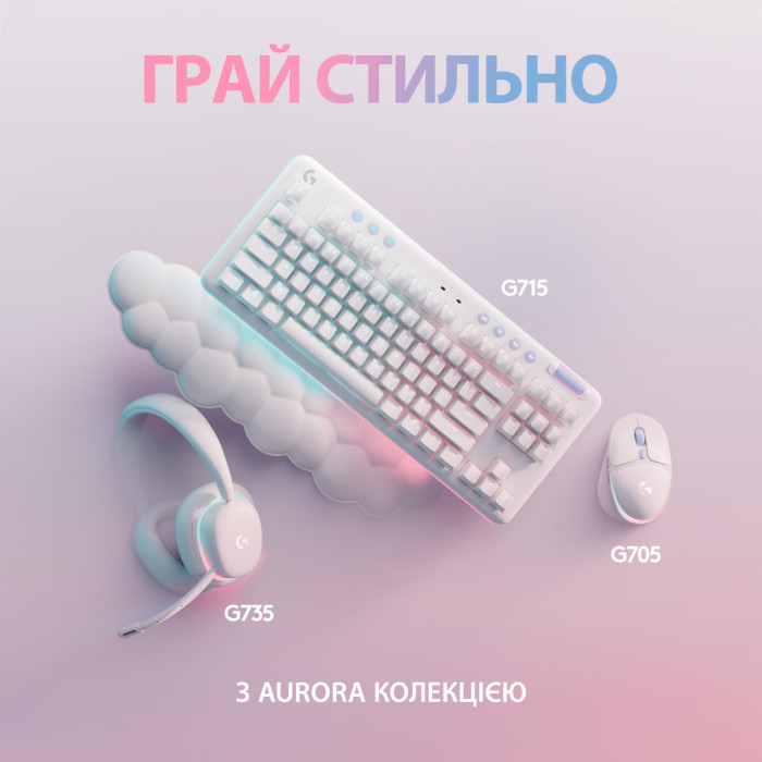 Клавиатура беспроводная LOGITECH G715 TKL Red Linear UA Off-White (920-010692)