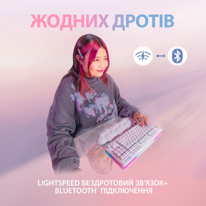 Клавиатура беспроводная LOGITECH G715 TKL Tactile Switch UA Off-White (920-010465)