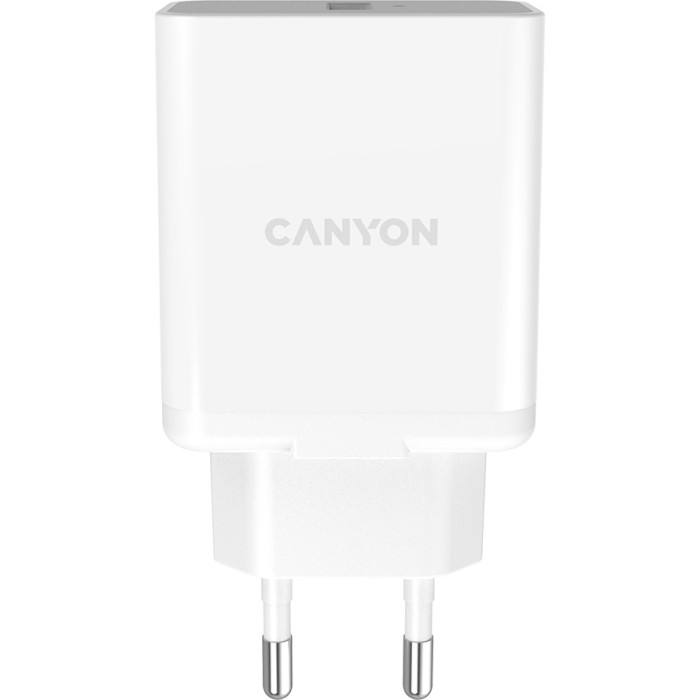 Зарядний пристрій CANYON H-36-01 1xUSB-A, QC3.0, 36W White (CNE-CHA36W01)