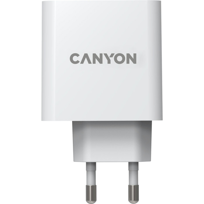 Зарядний пристрій CANYON H-65 GaN 1xUSB-C 65W White (CND-CHA65W01)