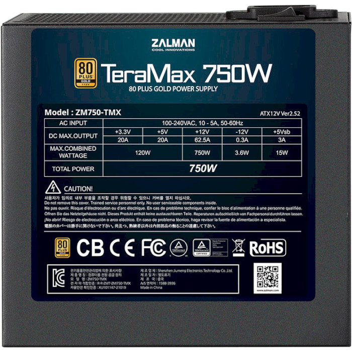 Блок живлення 750W ZALMAN TeraMax ZM750-TMX