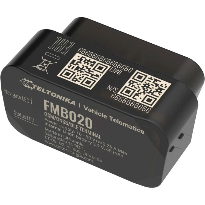 GPS-трекер TELTONIKA 2G GNSS OBD Tracker FMB020