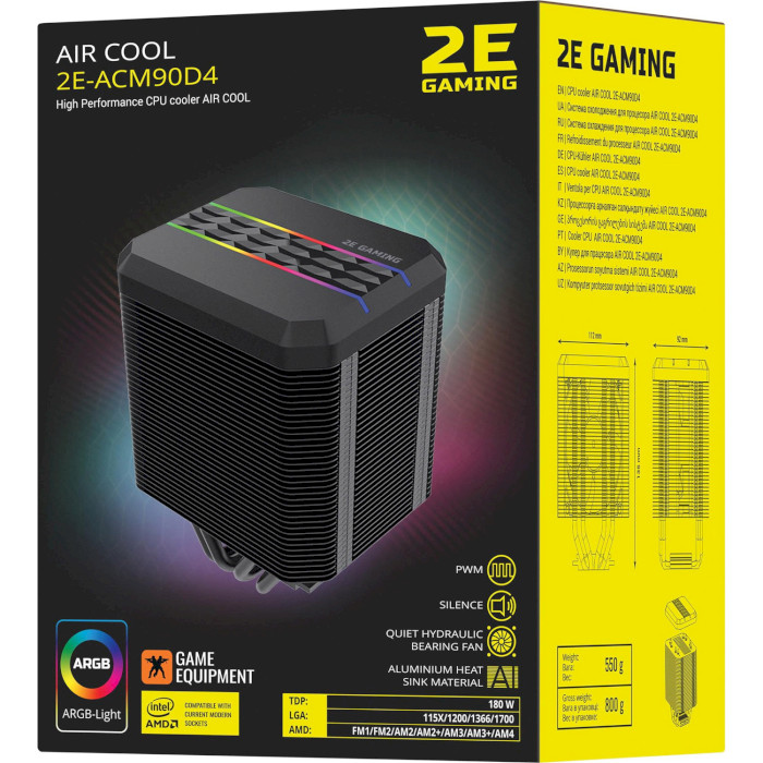 Кулер для процесора 2E GAMING Air Cool ACM90D4 ARGB