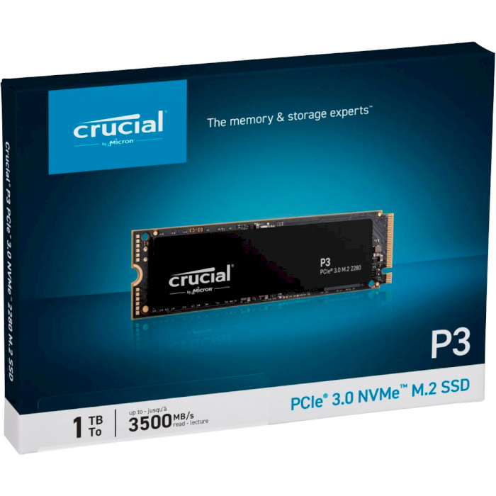SSD диск CRUCIAL P3 1TB M.2 NVMe (CT1000P3SSD8)
