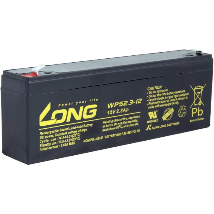 Акумуляторна батарея KUNG LONG WPS2.3-12 (12В, 2.3Агод)