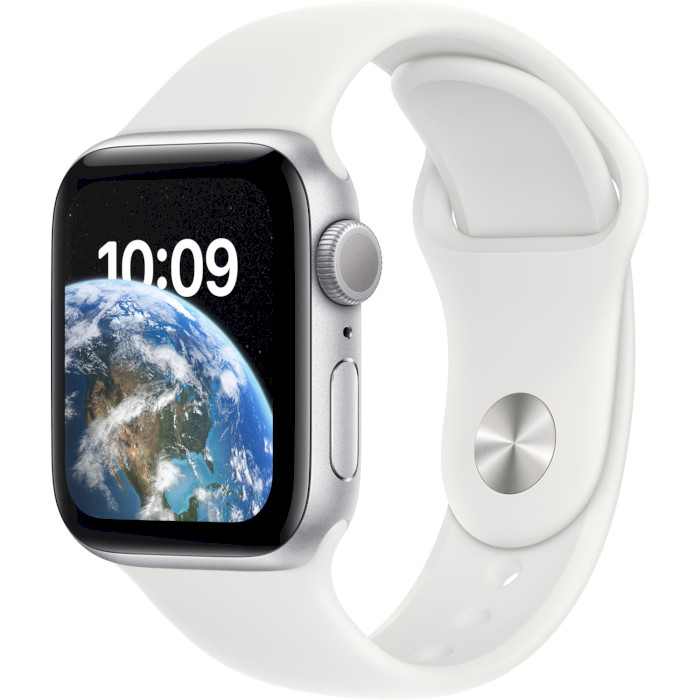 Смарт-годинник APPLE Watch SE 2 GPS 40mm Silver Aluminum Case with White Sport Band (MNJV3UL/A)